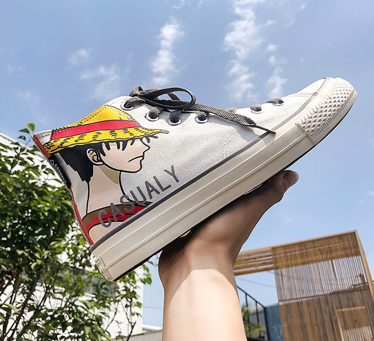 Anime High Top Canvas Shoes Couples