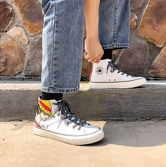 Anime High Top Canvas Shoes Couples