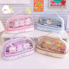 Kawaii Japanese Style Pastel Transparent Pencil Case