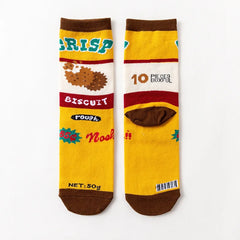 Food Products Cartoon Socks