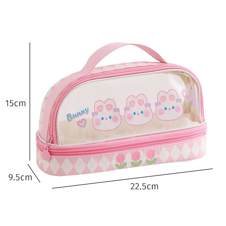 Kawaii Japanese Style Pastel Transparent Pencil Case