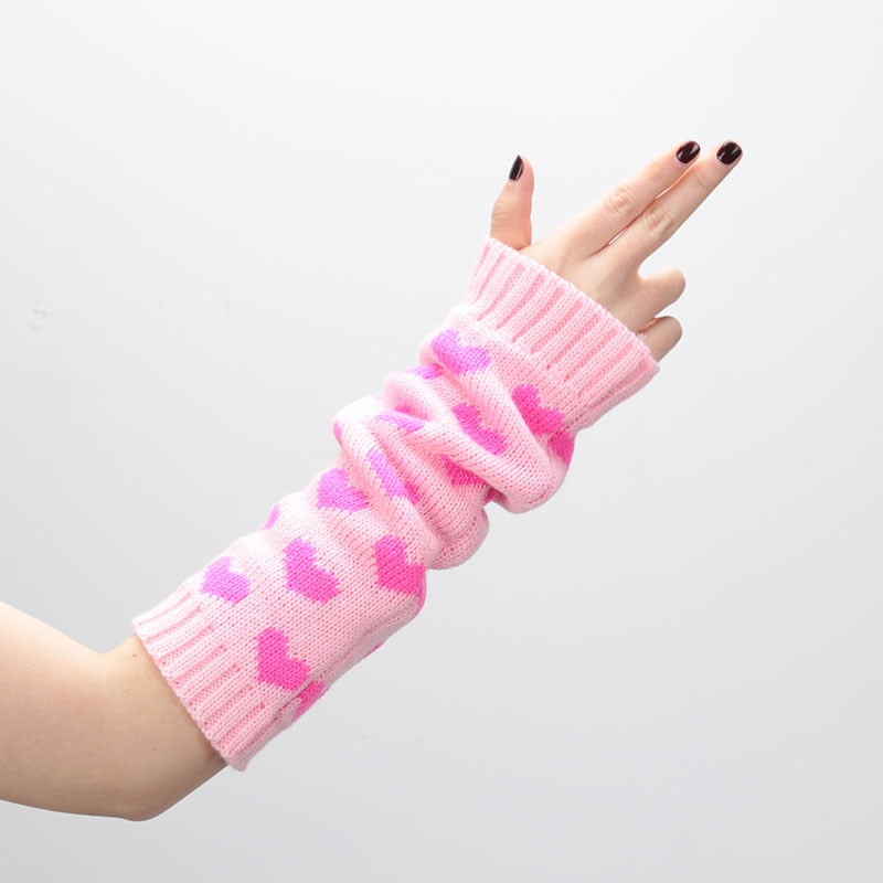 Kawaii Heart Arm Warmers