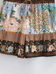 Cyra Boho High-Waist Shorts â€?Desert Feather
