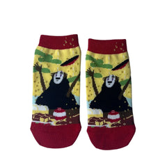 Cartoon Printed Half Socks