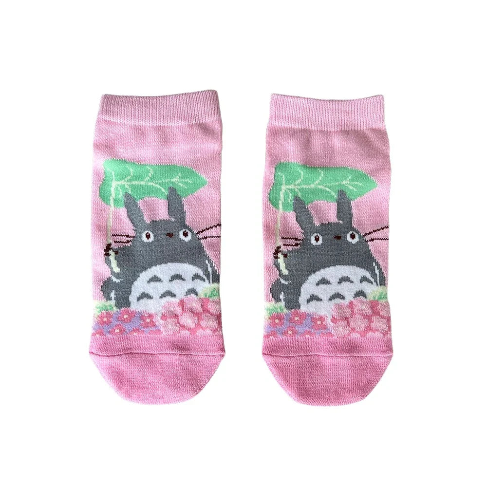 Cartoon Printed Half Socks