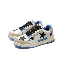 His & Her Star Sneakers and Skateboard Matching Shoes for Couples