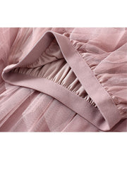 Tulle High Waist Pleated Long Maxi Skirt