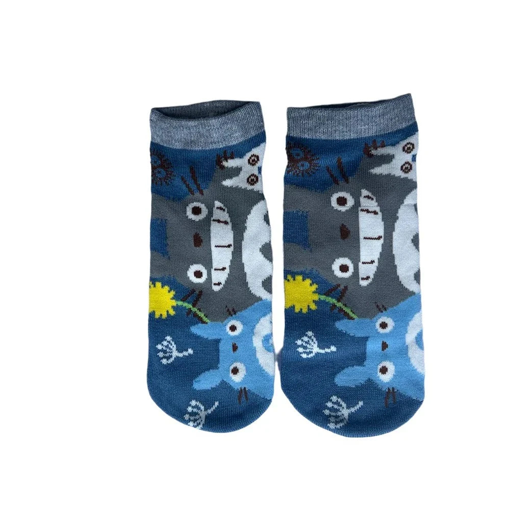 Cartoon Printed Half Socks