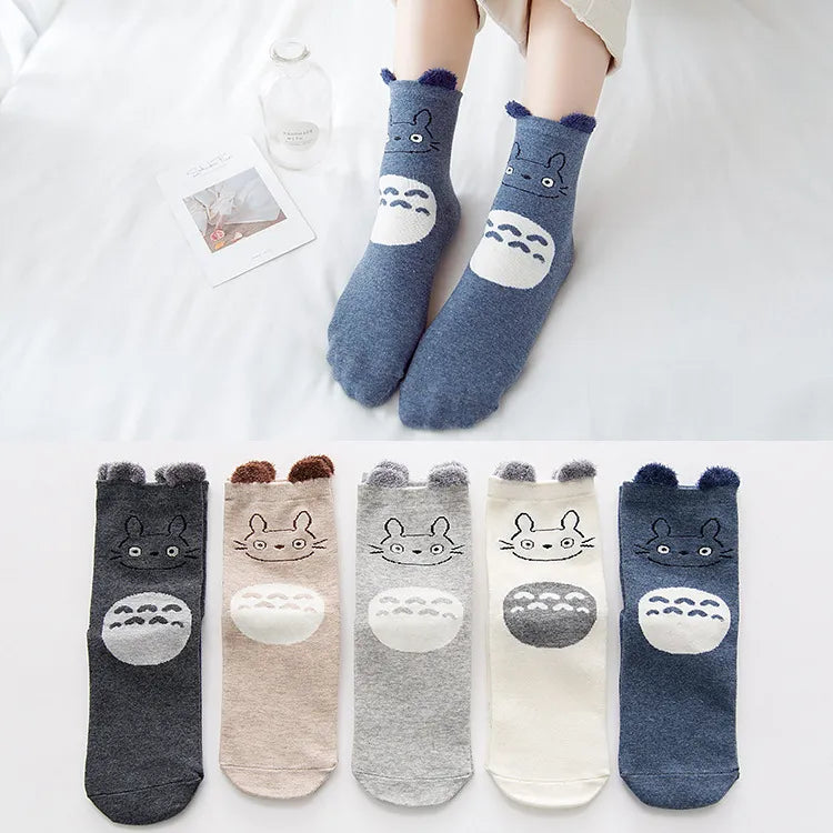 5 Pairs Cartoon Animals Funny Socks