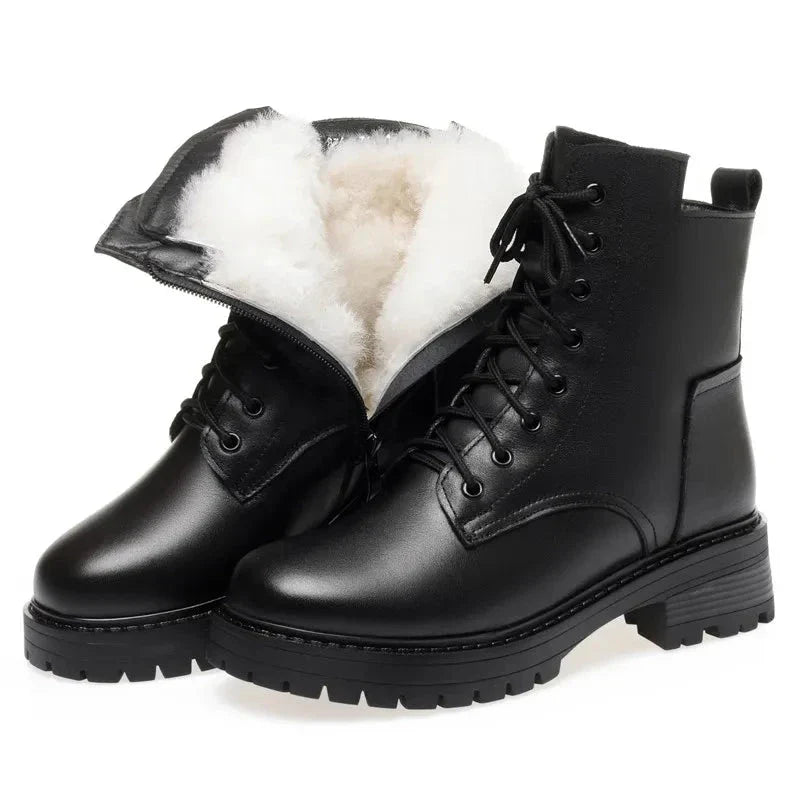 Winter Leather Women's Snow Boots