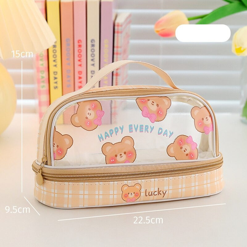 Kawaii Japanese Style Pastel Transparent Pencil Case