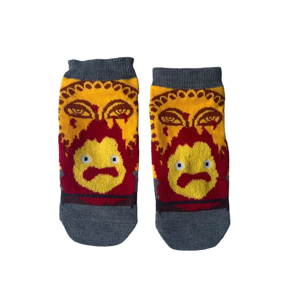 Cartoon Printed Half Socks