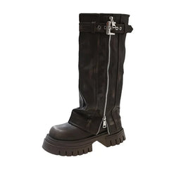 Knee-High Biker Boots