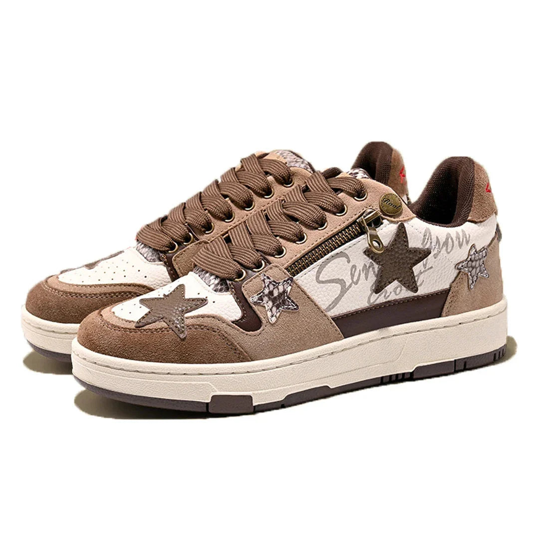 Brown Star Sneakers