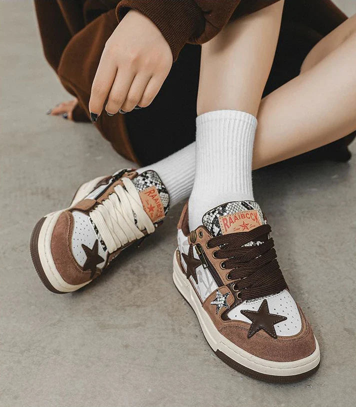 Brown Star Sneakers