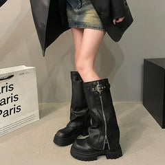 Knee-High Biker Boots