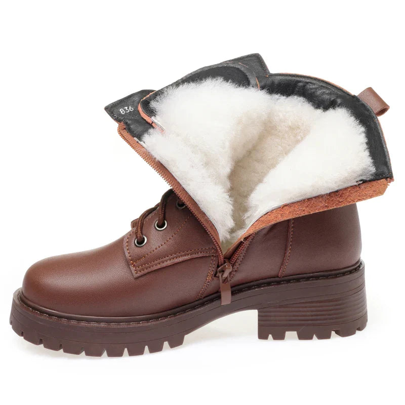 Winter Leather Women's Snow Boots