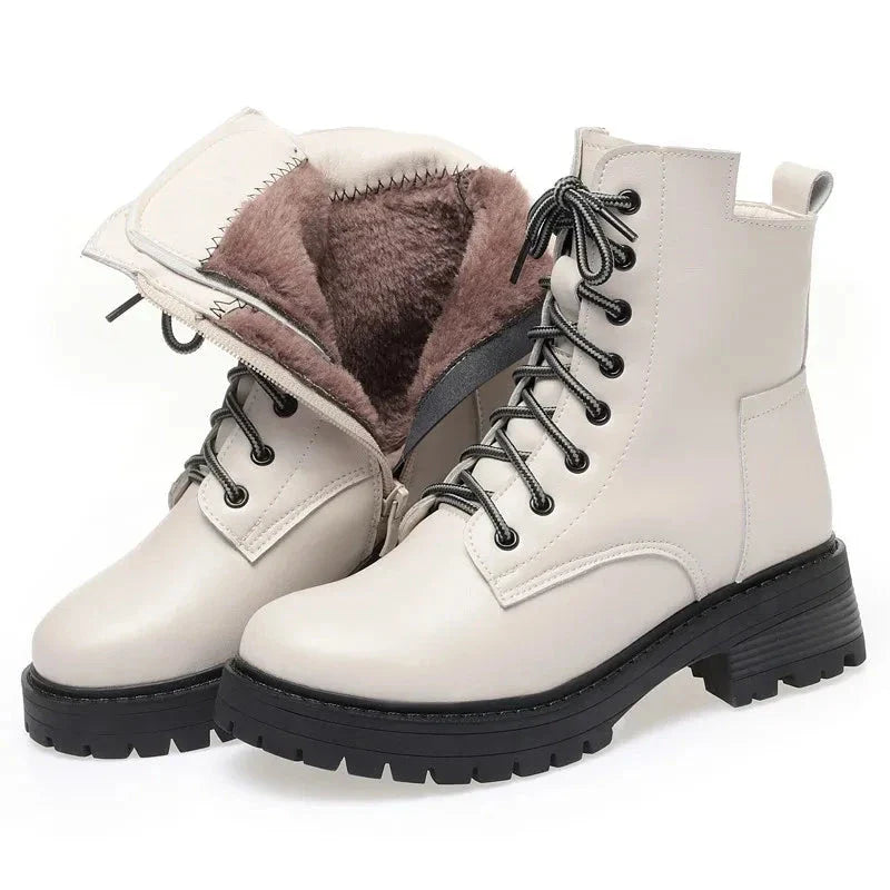 Winter Leather Women's Snow Boots