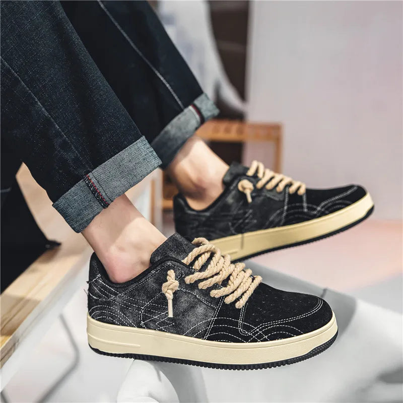 Casual Canvas Denim Sneakers