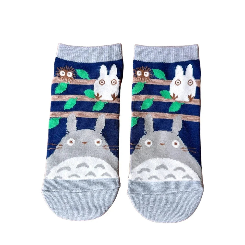 Cartoon Printed Half Socks