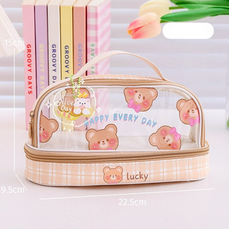 Kawaii Japanese Style Pastel Transparent Pencil Case