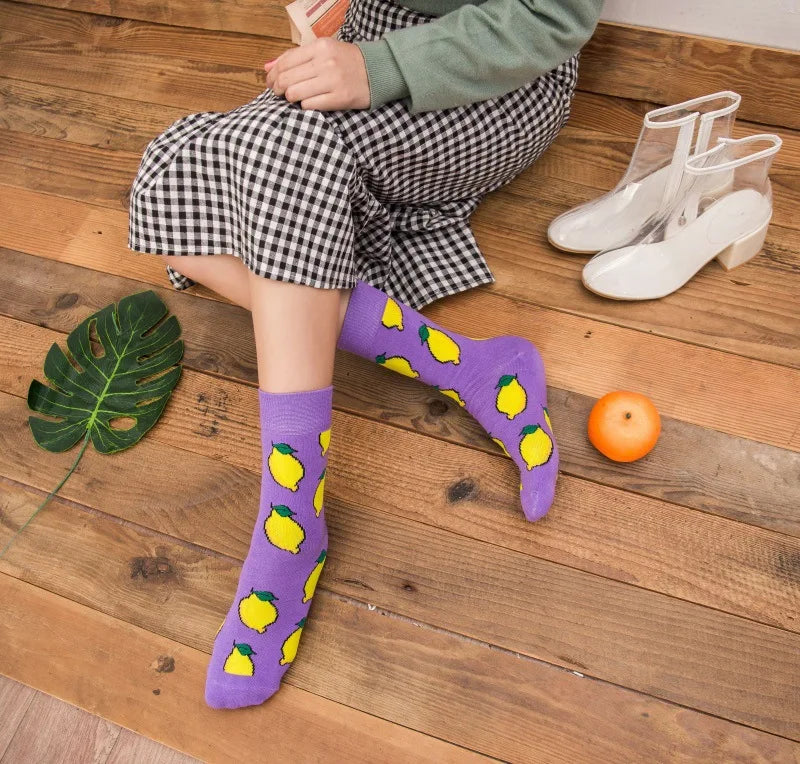 Colorful Food Printed Socks