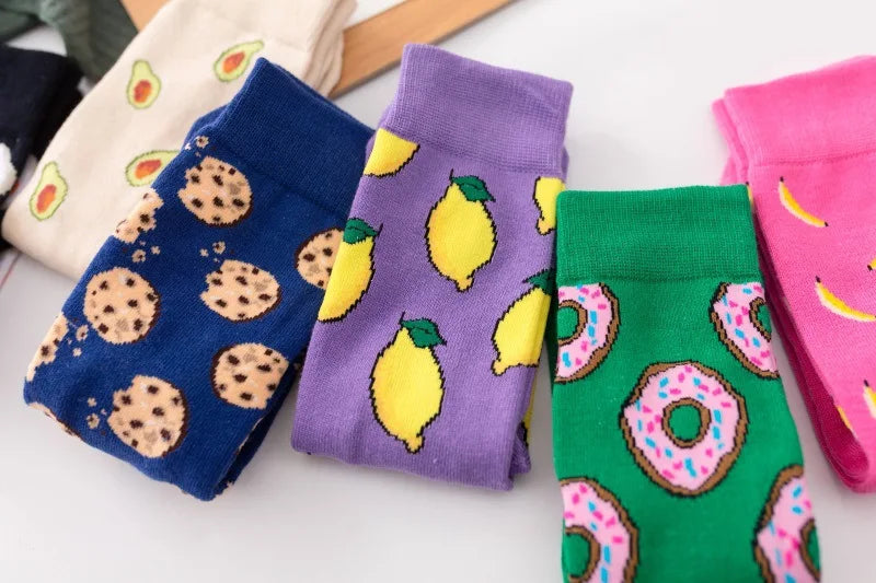 Colorful Food Printed Socks