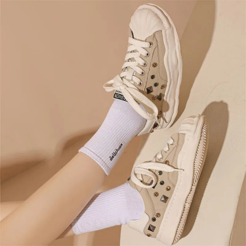 Rhinestone Luxe Radiance Shell Sneakers