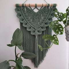 Dark Green Macrame Wall Hanging