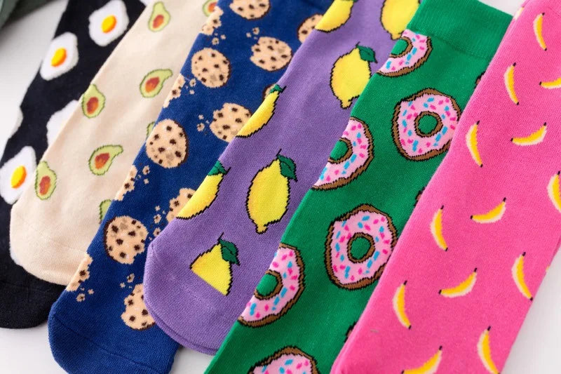 Colorful Food Printed Socks