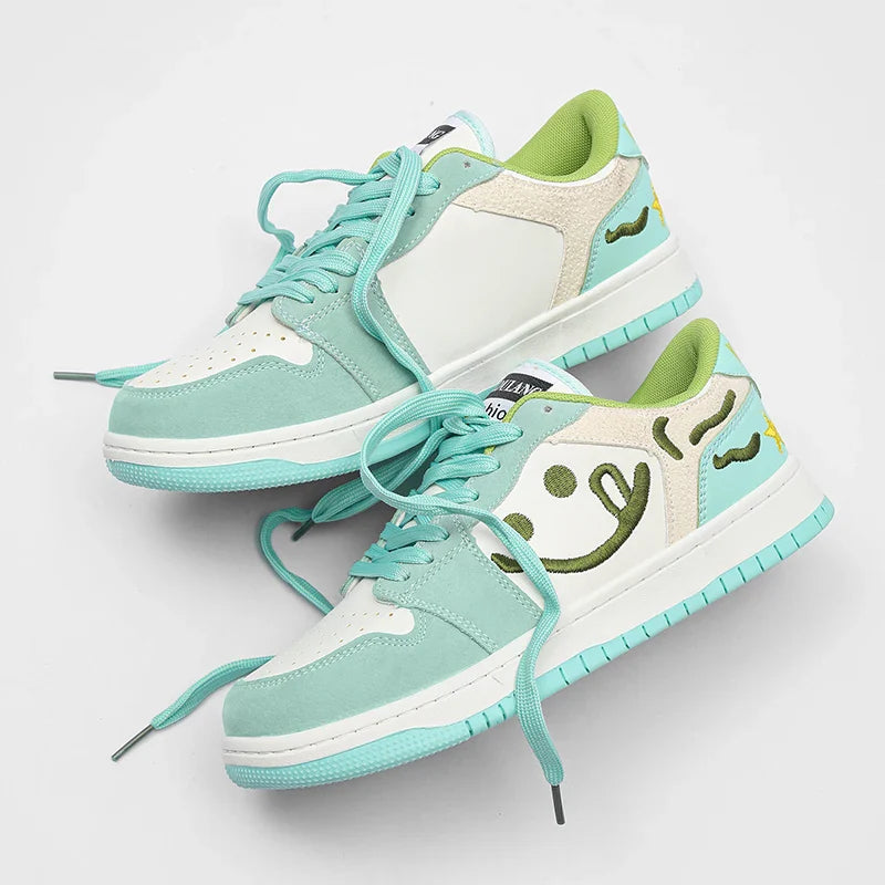 Yummy Joy Embroidery High-Top Sneakers