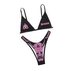 Pastel Goth 2 Pieces Bikini Swimsuit