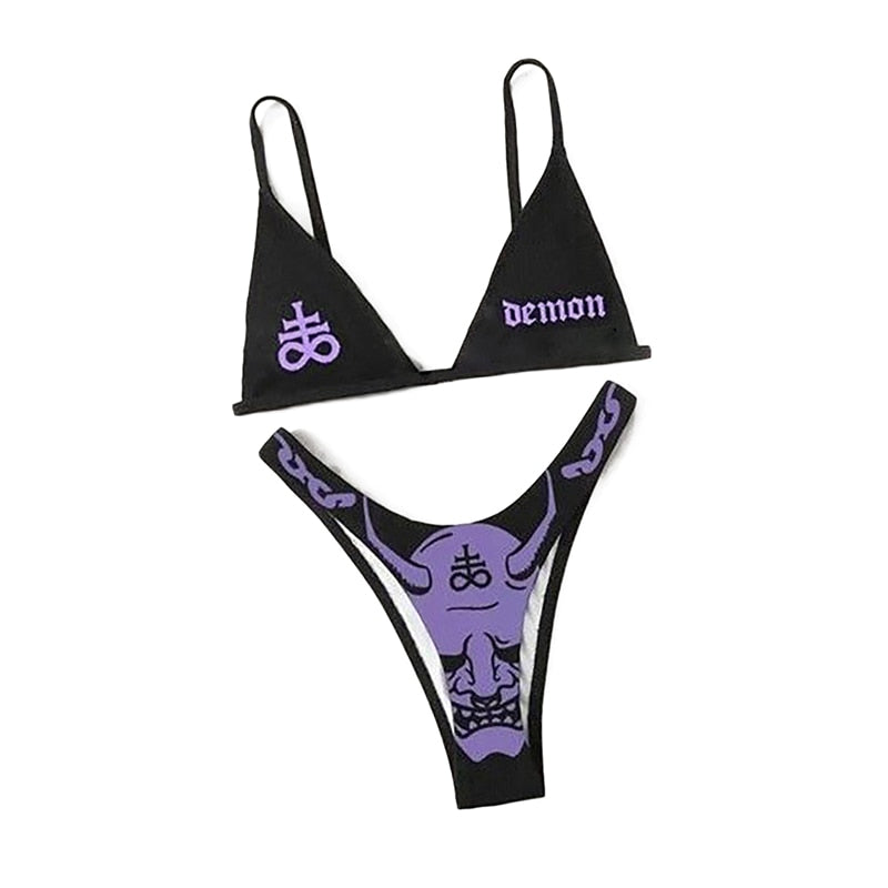 Pastel Goth 2 Pieces Bikini Swimsuit