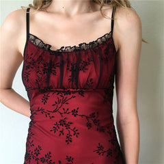 Lace Strap Mini Dress