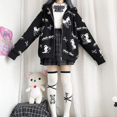 Gothic Korean Zip Up Hoodie