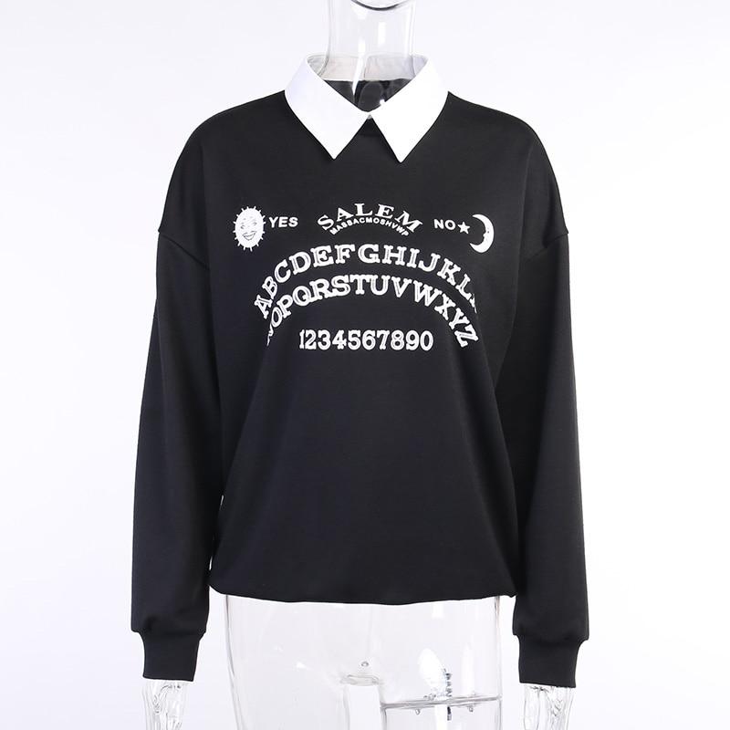 Harajuku Ouija Black Sweatshirts