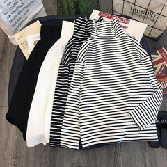 Turtleneck Stripes Alt Girl Outfits
