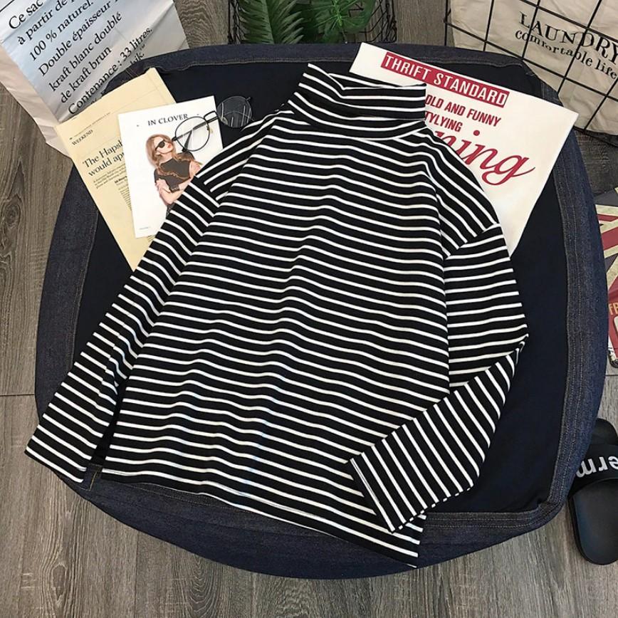 Turtleneck Stripes Alt Girl Outfits