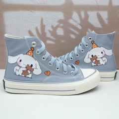Cute Kawaii Dog Student High Top Canvas