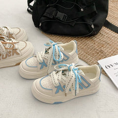 Letter Patchwork Trendy Sneakers Students Shoes