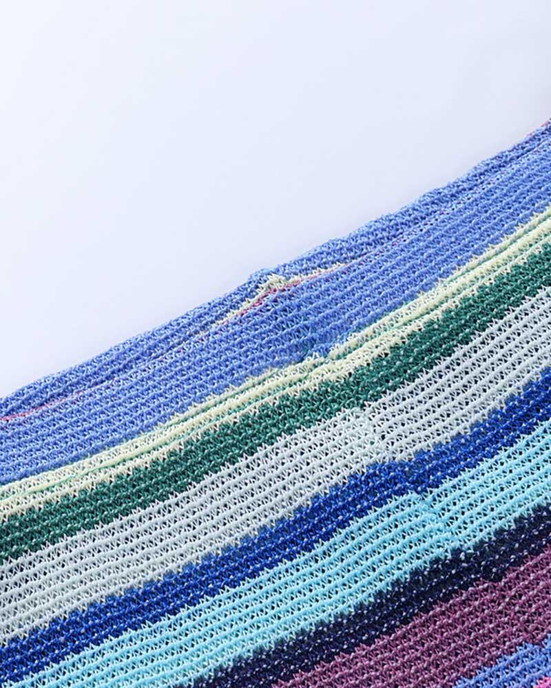 Teleport Ribbed Stripes Long Pants