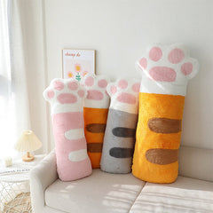 Cute Plush Cat Paw Long Throw Pillow Gifts