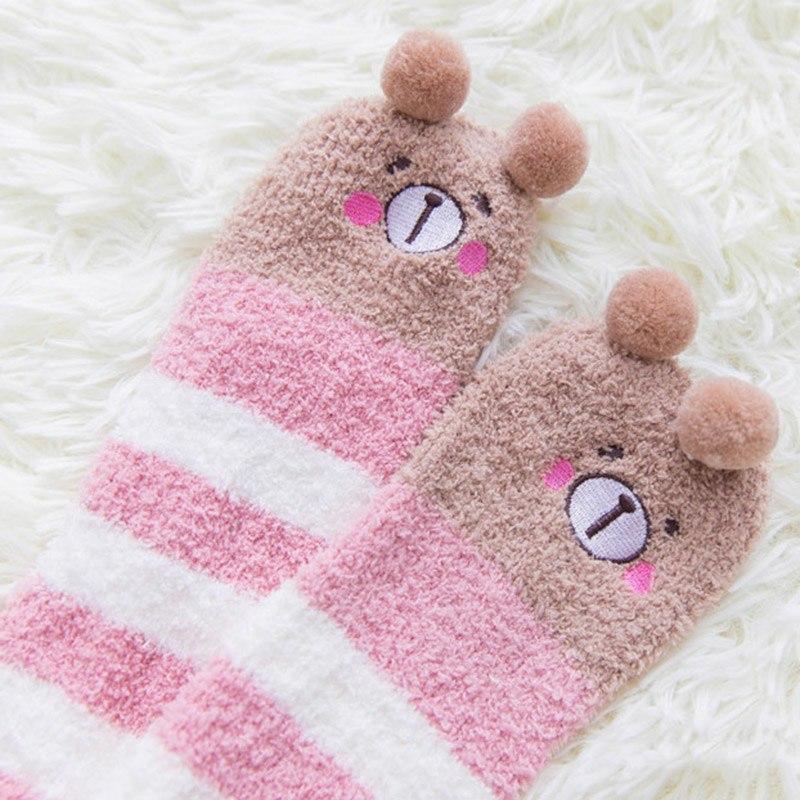 Animal Fleece Thigh High Long Socks