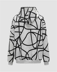 Abstract Print Letter Hoodie