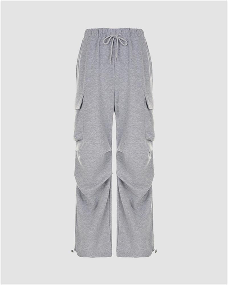 Casual Pleated Cargo Pants