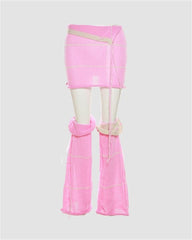 Blessed Thunder Knitted Mini Skirt with Trousers
