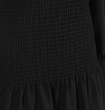 Black Long-sleeved Shirt Dress – Baly Shop
