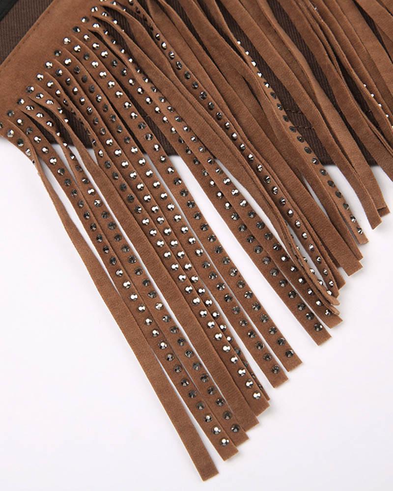 Exotic Coins And Fringes Tube Top