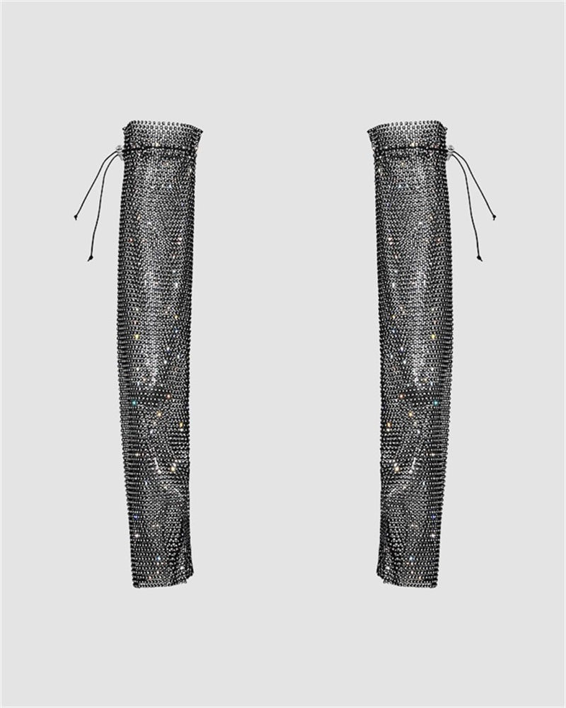 Carina Glitter Mesh Sleeves