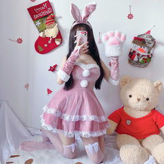 Christmas Fluffy Bunny Maid Dress